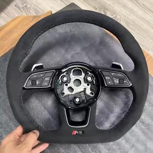 Volant de voiture en fibre de carbone avec LED, compatible avec <span class=keywords><strong>Audi</strong></span> R8 <span class=keywords><strong>Tt</strong></span> Mk2 <span class=keywords><strong>Mk3</strong></span> 8n <span class=keywords><strong>RS</strong></span> TTS Ttrs Rs3 Rs6 RS4 RS5 RS7 A3 A4 A5 A6 A7 A8 A1 Q3 Q5 Q7 - Product Image 6