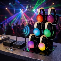 Headphone Laris Manis Silent Disco Nirkabel Peredam Kebisingan Headphone Silent 20 Jam Daya Tahan Lama Peralatan Headset Pesta Disko OEM