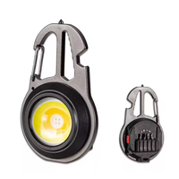 Senter Led Mini portabel, senter darurat luar ruangan Super terang, gantungan kunci saku portabel, senter kerja COB dapat diisi ulang USB