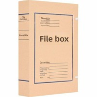 Boîte de rangement pour documents en papier kraft épaissi, sans acide, robuste, avec option d'impression de logo, modèle 008, fabriqué en Chine