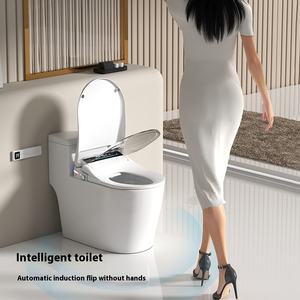 Plaque de couverture intelligente de désodorisation automatique de bidet chauffant en forme de U/V avec télécommande intelligente à fermeture lente - Product Image 1