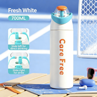 Gobelet isotherme personnalisé en acier inoxydable 304 avec couvercle à bec verseur et paille, tasse de sport isolée sous vide