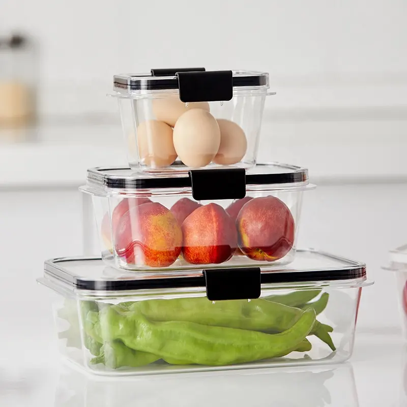 Küchen plastik herausziehen Aufbewahrung sbox Transparente Schublade Kühlschrank Lebensmittel Organizer Mit Deckel