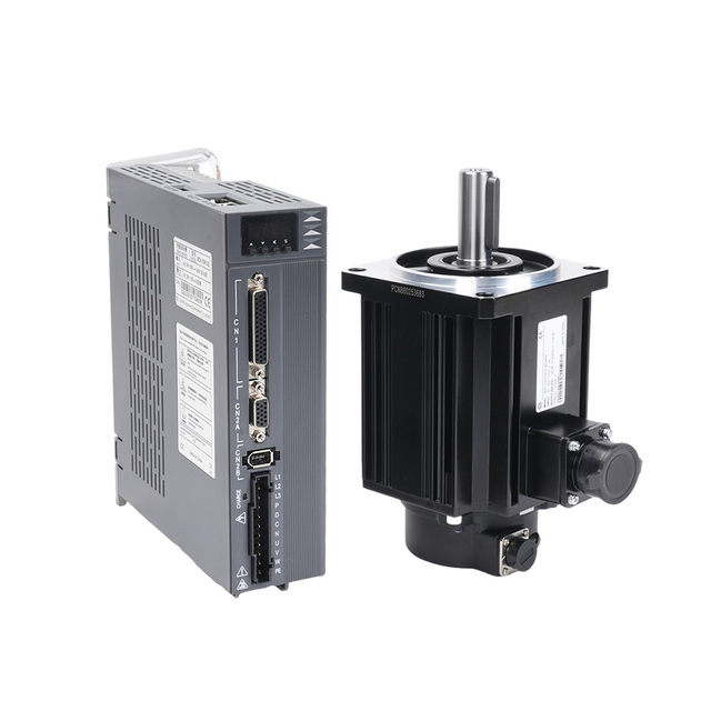 Precision Control 130mm 220V 1.3KW 1500rpm AC Servo Motor Set 17-bit AC Motor Driver for Antenna Alignment