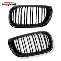 Calandre avant double lamelles noir brillant POUR BMW E46 Série 3 Berline 4 portes Touring 2002-2005 |   Grille de performance M3 Look