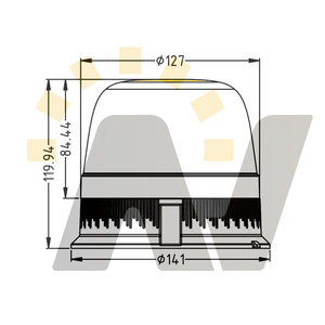 Nightup 2025 New 12V 24V Nhiệm Vụ Nặng Nề Khai Thác Mỏ Cảnh Báo Ánh Sáng Halogen Xoay Đèn Hiệu Đèn Ánh Sáng IP65 SAE R65 CE - Product Image 5