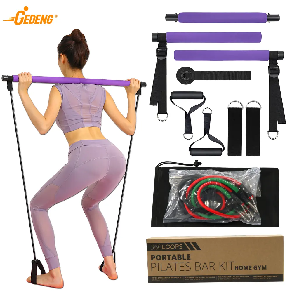 GEDENG Dropship Barra De Tensão Muscular Com Bandas De Resistência Rubber Loops Trainer Body Workout Fitness Equipment Home Gym Pull Rope