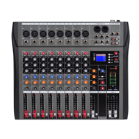 Console de mixage DJ/audio professionnelle 6/8/12/16 canaux avec 16 effets DSP pour studio d'enregistrement, scène et concert