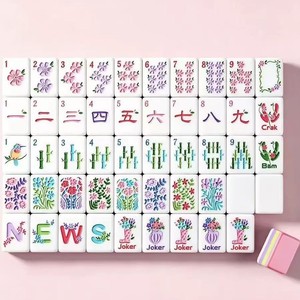 Nuevas Botas Clásicas de <span class=keywords><strong>Casino</strong></span> Resistentes al Desgaste, Color Rosa, Marca Hand Rub, Acrílicas, para Mahjong Americano, Mahjong Inglés Digital - Product Image 1