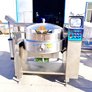 Olla Inclinable Industrial de 200L de Acero Inoxidable SS304 de Grado Alimenticio <span class=keywords><strong>con</strong></span> Agitador, Certificación CE, para la Elaboración de Salsa de Pimienta Komi Shito - Product Image 3