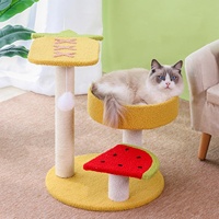 Arbre à chat en bois avec condo, habitat en peluche, poteaux à gratter et plateforme de jeu pour usage intérieur multi-chats, structure d'escalade pour chats