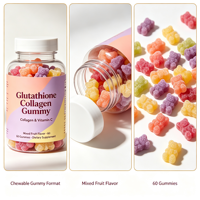 Base de pectine au glutathion aromatisée aux fruits pour la vitalité avec collagène, marque privée, vente en gros, fournisseur unique