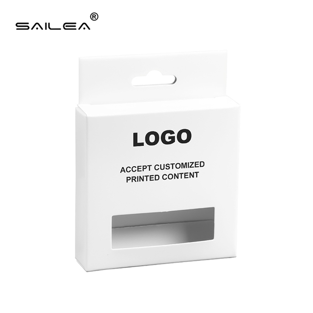 Custom Transparent Window Hook Paper Card Box with Sponge Lining and Custom Packaging for Consumer Electronics Display