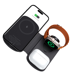พาวเวอร์แบงค์แม่เหล็กอเนกประสงค์ 3-in-1 ความจุ 5000mAh ดีไซน์พับได้ ชาร์จเร็ว 22.5W สำหรับ <span class=keywords><strong>iPhone</strong></span> 17 - Product Image 1