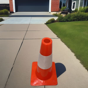 450mm branco reflexivo PVC estrada segurança cones sinal de tráfego alto visível para aviso de segurança rodoviária - Product Image 6