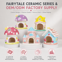 Abri en céramique pour hamster, maison d'été rafraîchissante avec compartiment isotherme, pour hamster syrien, pygmée et petits animaux de compagnie, décoration et accessoire de cage