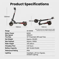 Trottinette électrique MX14 pour adultes, 800W, tout-terrain, pneus de 10 pouces, pliable, portable, entrepôt UE/US, livraison directe