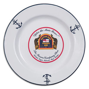 Assiette en émail rétro Xinhui, vaisselle jetable pour fondue, logo personnalisé imprimé, style nostalgique - Product Image 1