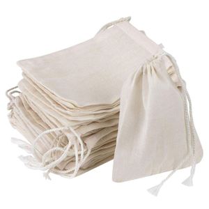 Bolsas de Muselina con Cordón, Bolsas de Algodón Natural, Bolsas de Gasa - Product Image 1