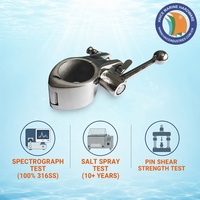 Accessoires de quincaillerie pour bateaux et yachts : Fixation de capote 7/8 pouces en acier inoxydable 316, avec goupille à dégagement rapide et glissière à mâchoire articulée pour bimini marin