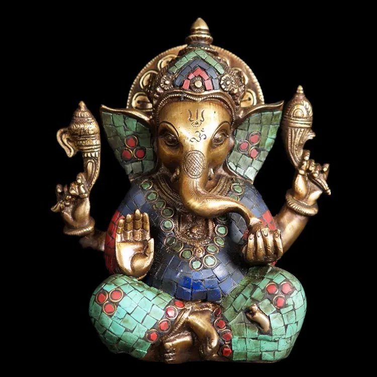홈 장식 힌두교 신 동상 캐스트 청동 인도 주 코끼리 동상 판매