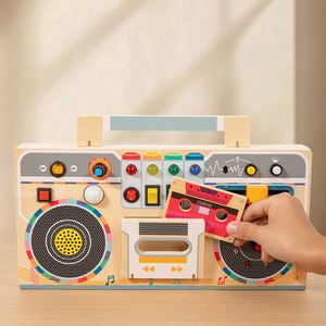 Pretend Play Preschool Stem Boy Girl Fine Motor Skills Learning Wooden <b>House</b>-Shaped Kids Toddler Screw <b>Tool</b> Set - Product Image 3