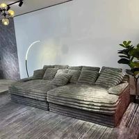 Weißes Komfortables Übergroßes Flauschiges Cord-Modulsofa Luxuriöses Modernes Zweisitzer-Schlafsofa für Hotel-Wohnzimmer