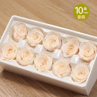 Vente en gros de têtes de roses carrées préservées de haute qualité 4-5 cm pour la Saint-Valentin et la fête des mères