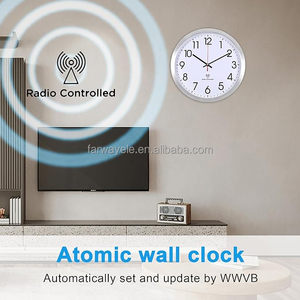 Reloj de Pared Analógico Atómico, Reloj de Pared con Control por Radio, Reloj de Pared con Marco de Aluminio para el Hogar, la Escuela y la Oficina - Product Image 3
