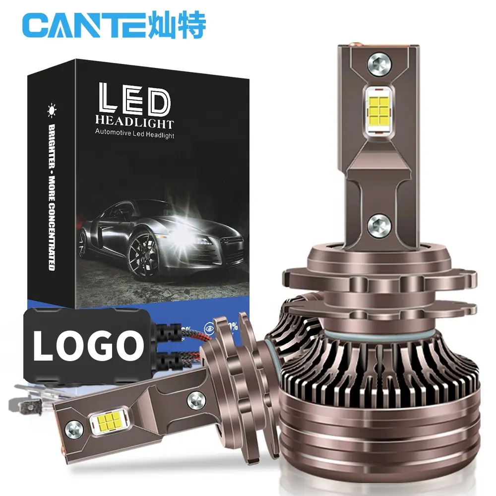 CANTE D2H LEDカーヘッドライト電球、ハロゲン交換用110Wハイパワーオートライト、Spuer BrightLEDライト変換キット