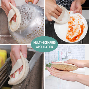 Éponge exfoliante pour le lavage du corps en luffa Gommage de bain naturel Éponge réutilisable en luffa pour hommes et femmes - Product Image 3