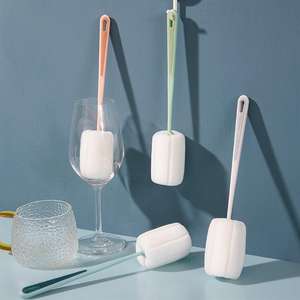 Cepillo de limpieza de tazas y botellas de agua para bebés, retráctil, de mango largo, con esponja suave, en oferta. - Product Image 2