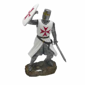 Custom Europese Middeleeuwse Vintage Souvenir Geschenk Armor Krijger Beeldje Hars Ridder Ornament Standbeeld Voor Huisdecoratie