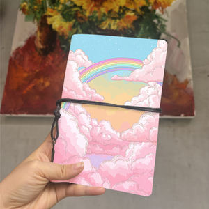 A6 2025 6 fori raccoglitore quaderno economico Look elegante ideale per tornare a scuola regalo Onboarding note dell'ufficio con nuvole Ra - Product Image 1