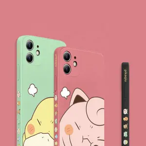 Custom Logo Protective Anti Fall Shockproof Mobile Cases Cute Cartoon Side Pattern Silicone Soft Phone Case For IPhone 11/12/13