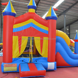 Château gonflable commercial en PVC avec toboggan aquatique et piscine, jeux gonflables commerciaux - Product Image 6