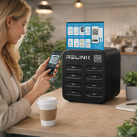 Estación de Carga Portátil Relink Share para Alquiler de Power Banks, Kiosco de Carga de Teléfonos Móviles