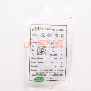 Cầu chì cắt nhiệt aupo 10A 250VAC BF cầu chì nhiệt độ bf142 BF-142 142 độ 100 cái/túi mới và nguyên bản chất lượng cao - Product Image 5
