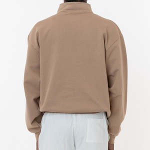 Sudadera con Capucha Personalizada para Hombre, Estilo Jogging, Media Cremallera, Cuello Alto Simulado, Sudadera de Forro Polar, Sudadera con Capucha de 1/4 de Cremallera - Product Image 5