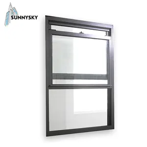 Fabrikant Dubbel Opgehangen Ondoorzichtige Glazen Ramen Glijden Gemaakt In China Roestvrij Staal Aluminium Raam Scherm Frame Aluminium