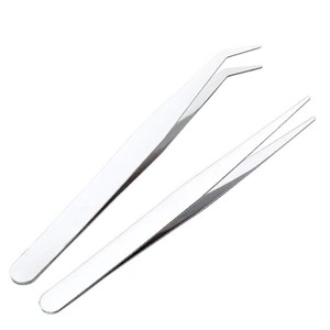 Pincettes de précision Yidasen 100 mm en acier inoxydable, pointes courbées et droites pour cils, ongles, bricolage et usage domestique - Product Image 5