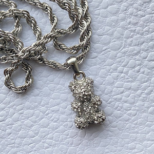 Edelstahl-Schmuck Maßgefertigte Halskette Diamant-Bär Edelstahl-Halsketten für Frauen - Product Image 6