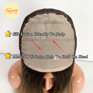 Perruque médicale en silicone de qualité supérieure pour cheveux européens, couleur claire, antidérapante, ajustable, extensions de cheveux humains avec dessus en soie, perruque médicale - Product Image 3