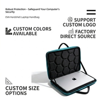 Étui pour ordinateur portable en nylon balistique EVA1680D, rembourrage hexagonal en forme de diamant, antichoc, résistant aux rayures, robuste