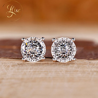 Boucles d'oreilles en diamant cultivé en laboratoire certifié IGI, personnalisées pour hommes, or 10K 14K 18K, diamants créés en laboratoire VVS, bijoux pour femmes