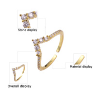 Maßgefertigter 925 Sterling Silber 18K Vergoldeter Ring für Damen Feiner Schmuck Besetzt mit Kubischem Zirkonia für Hochzeit Party & Jubiläum