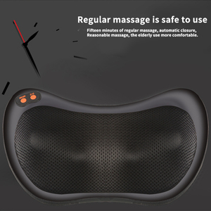 Coussin de massage Shiatsu chauffant pour le cou, pétrissage profond des tissus, contrôle de la minuterie, alimentation par batterie/USB, batterie au lithium, double usage voiture/maison - Product Image 4