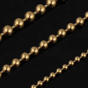 Benutzer definierte verschiedene Farben Perlenketten Metall kette Vorhang Messing Kugel kette für Vorhang Zubehör Schlüssel bund