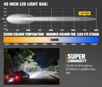 LIGHTFOX Nouveau, Barre Lumineuse LED Double Rangée Tout-Terrain 4x4 4WD Faisceau Combiné, 12'' 20'' 30'' 40 Pouces, Garantie 5 Ans pour Voiture Camion