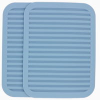 Tapis de protection en silicone résistant à la chaleur, antidérapant, imperméable, pour comptoir de cuisine, tapis de séchage réutilisable pour vaisselle